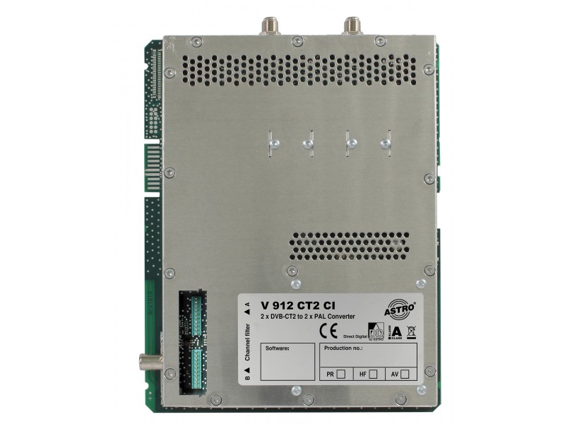 Product: V 912 CT2 CI, Signal converter 2 x DVB-C, DVB-T or DVB-T2 into COFDM